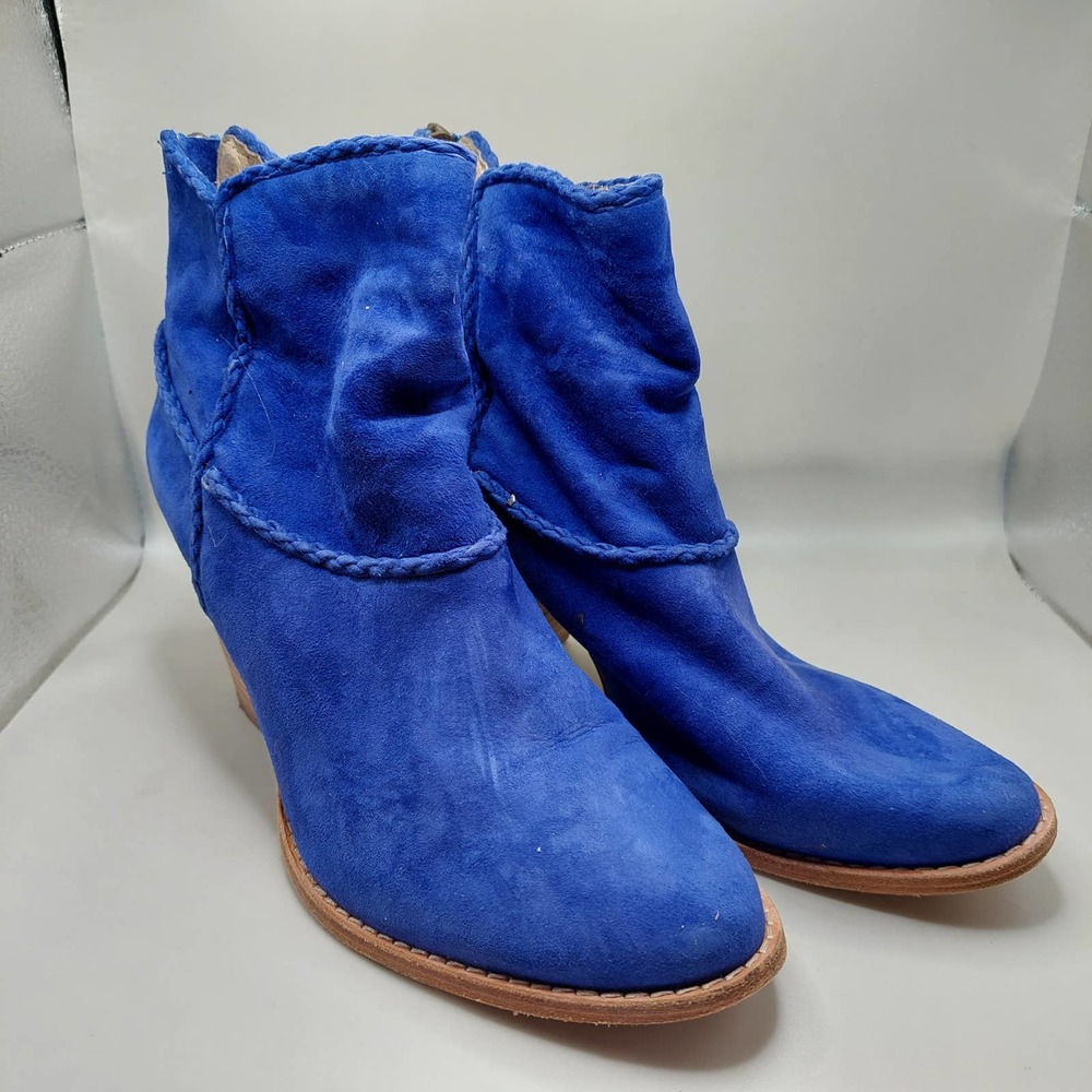 Ella Moss Blue Suede Boots Women's 9